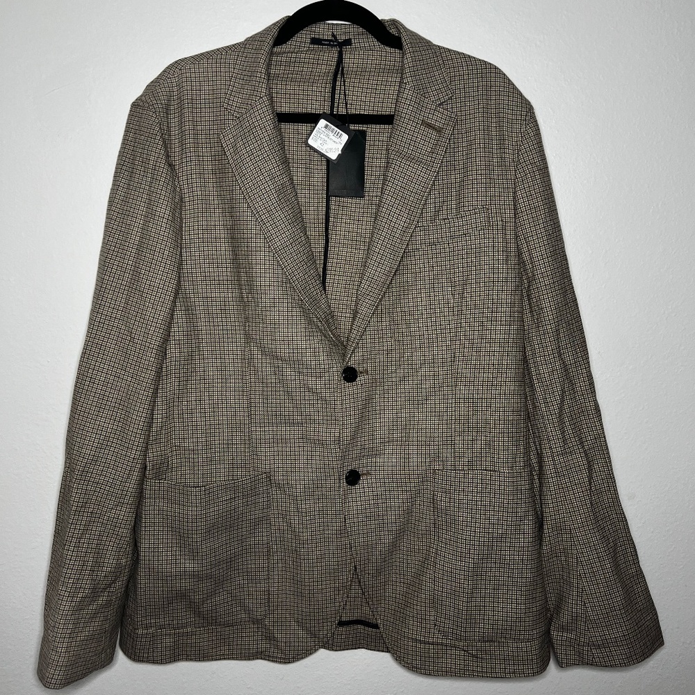 Grant Unstructured B Veste Tan Mix Club Monaco NWT